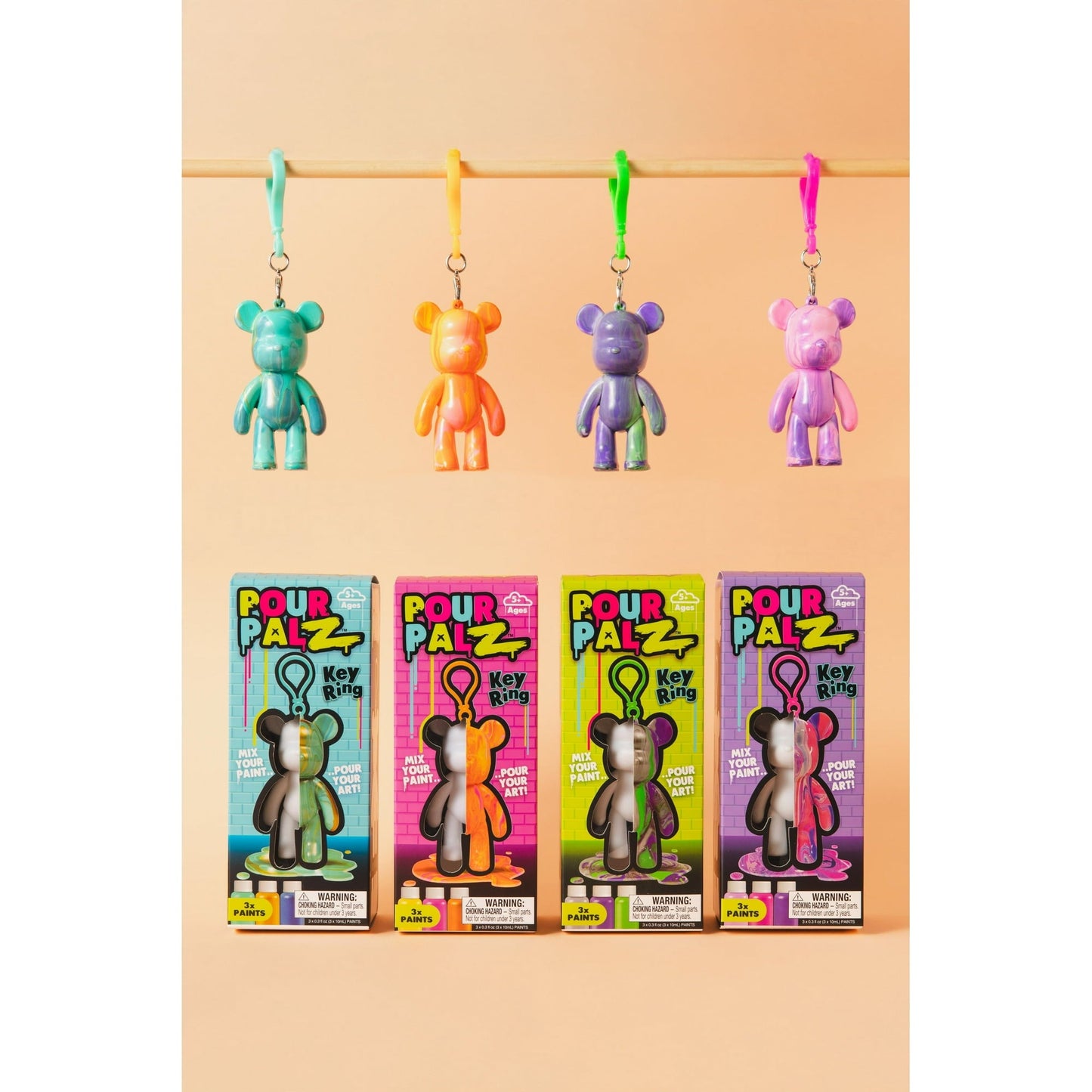 Pour Palz Paint Bear Keyring | zberateľská figúrka Pour Palz
