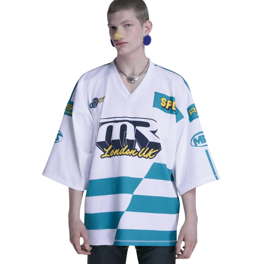 Martine Rose Oversized Football Top White