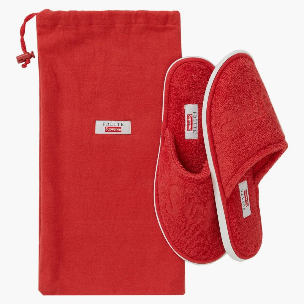 Supreme Frette Slippers Red