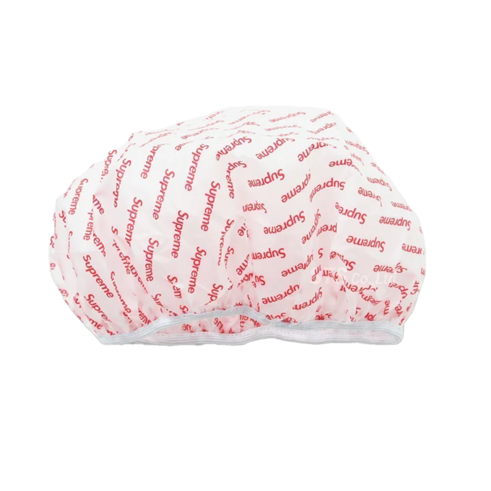 Supreme Shower Cap SS19 Season Gift White Red Supreme