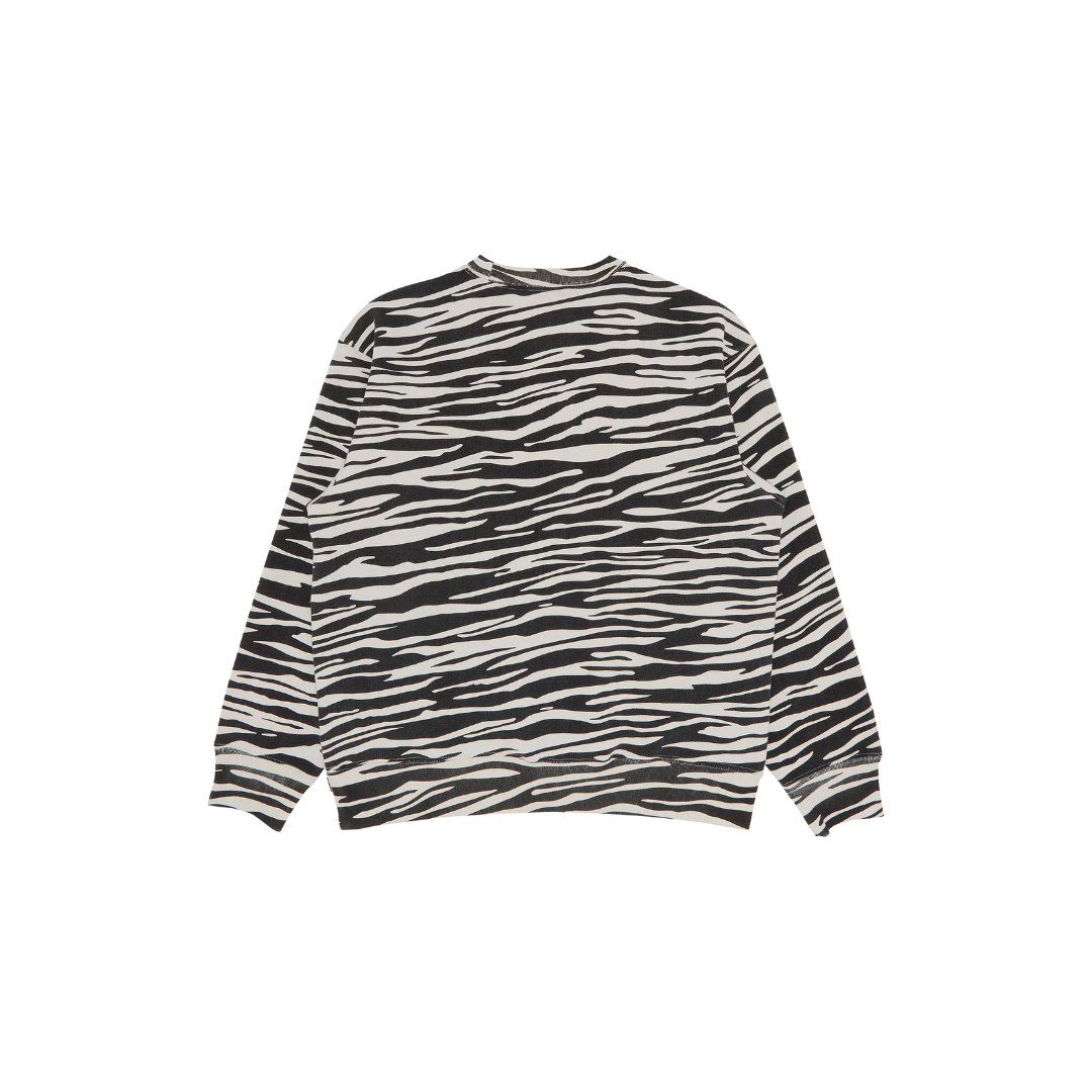 Supreme Box Logo Crewneck Zebra White Black (FW22) Supreme