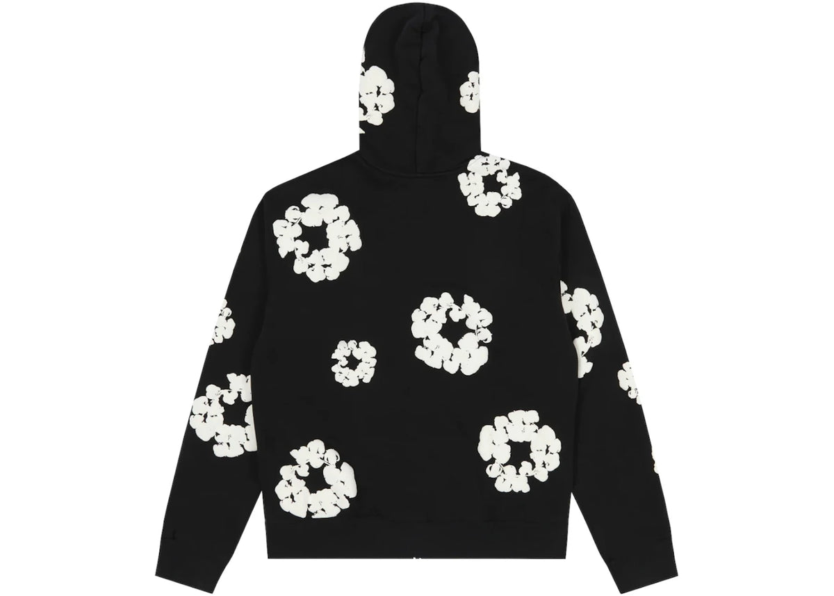 Denim Tears Cotton Wreath Zip Up Hoodie Black
