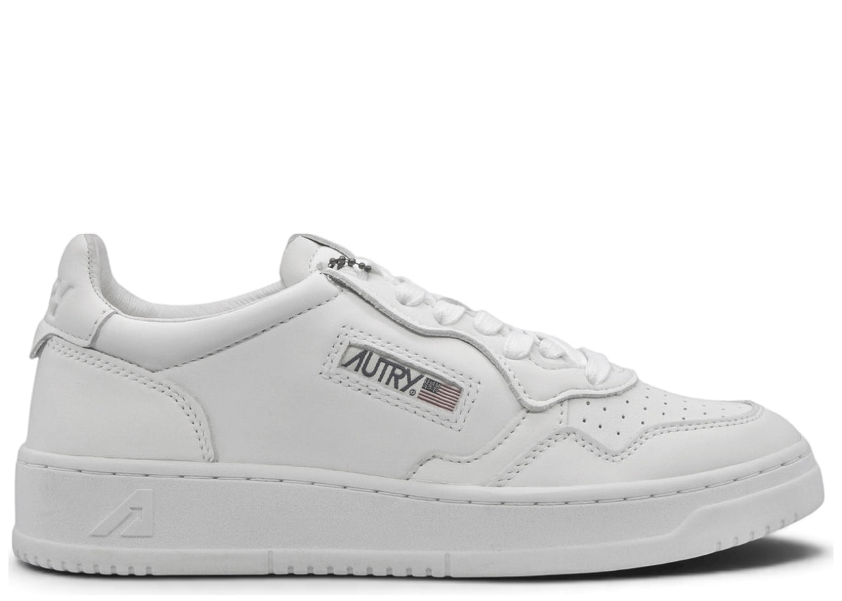 Autry Medalist Low White Super Soft Napa Leather