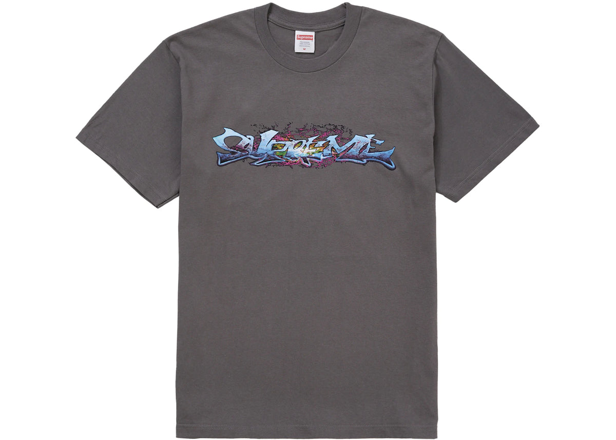 Supreme Tag Tee Charcoal Grey