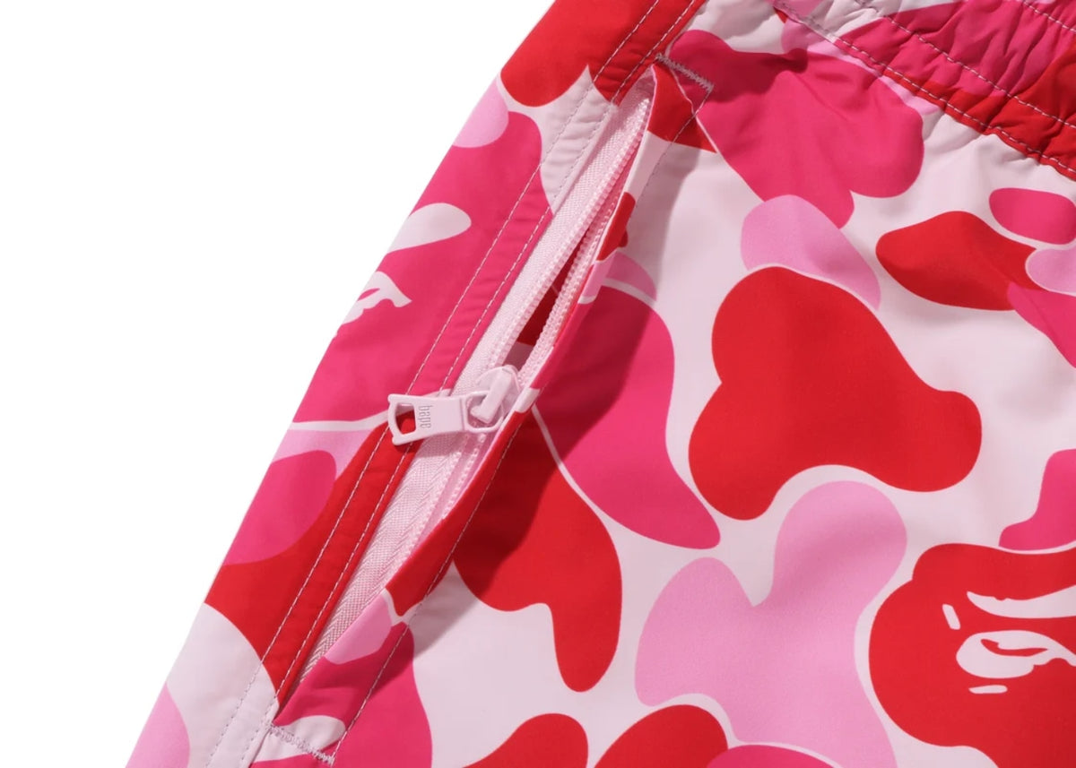 BAPE ABC Camo One Point Relaxed Fit Swim Shorts Pink