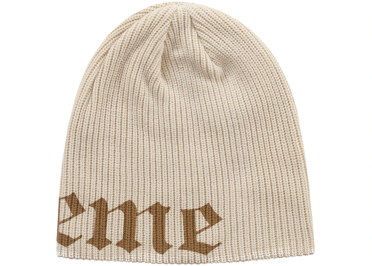 Supreme Old English Printed Beanie (SS26) Brown