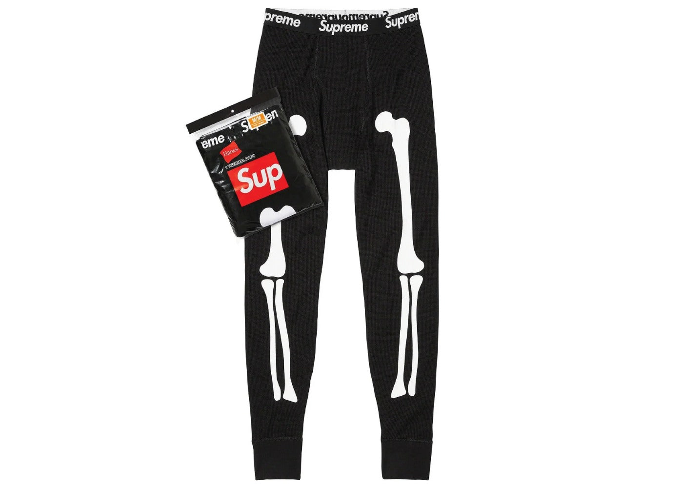 Supreme Hanes Bones Thermal Pants (1 Pack) Black