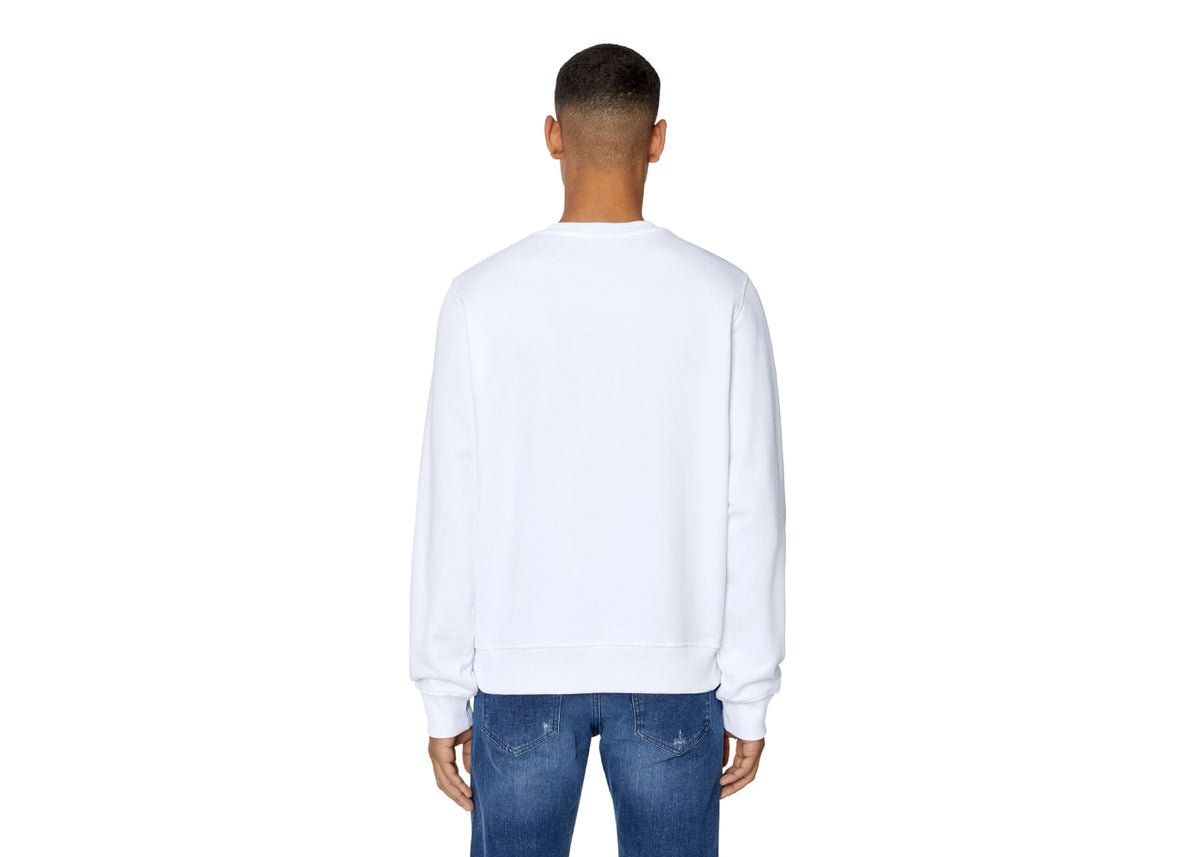Diesel S-GINN-E9 Logo Sweatshirt Bright White