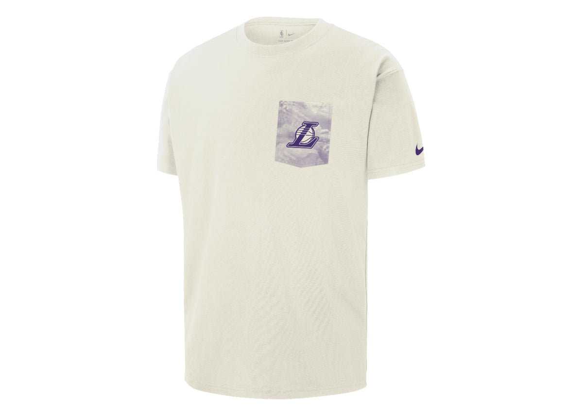 Los Angeles Lakers Courtside Men's Nike NBA Max90 T-Shirt Sail