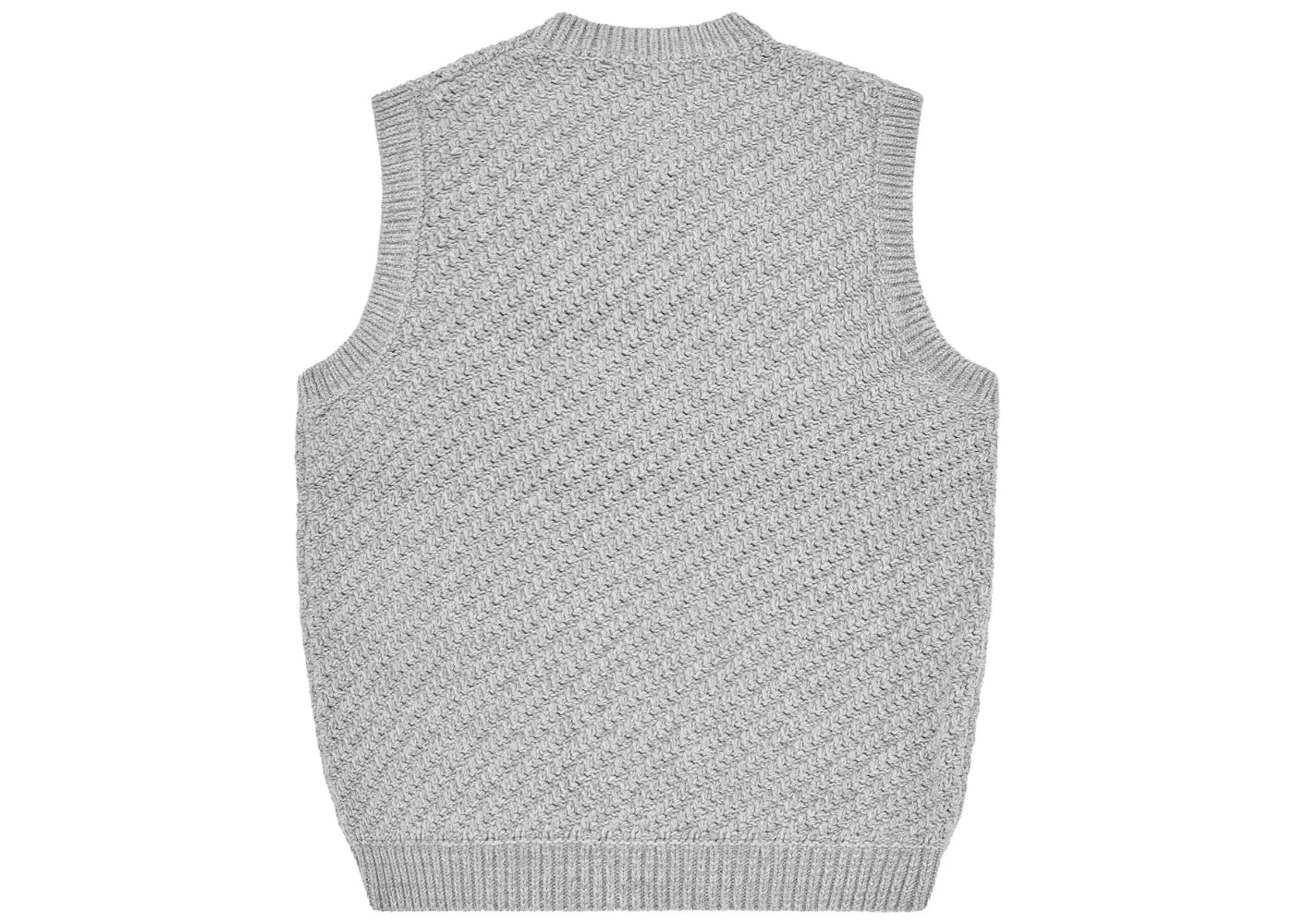 Corteiz Hand Embroidered Knit Vest Grey