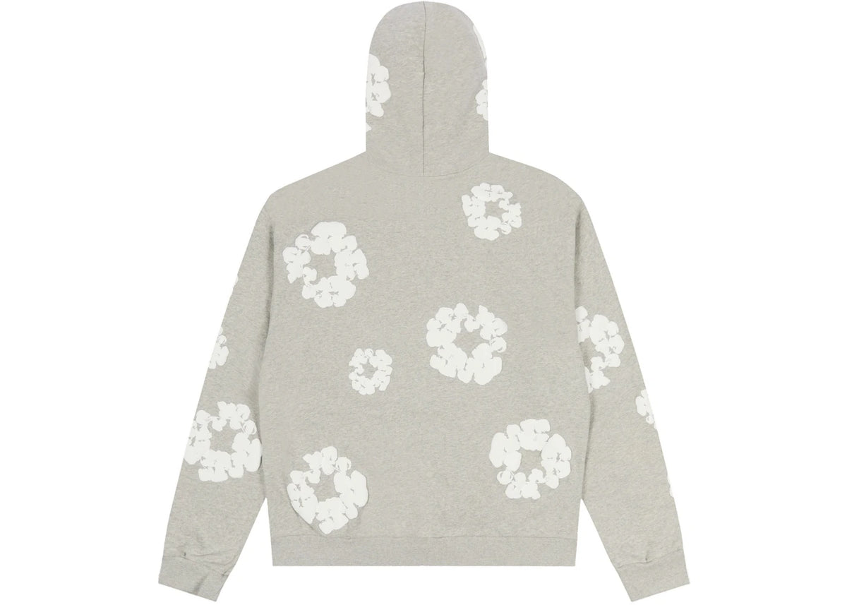 Denim Tears Cotton Wreath Zip Up Hoodie Grey