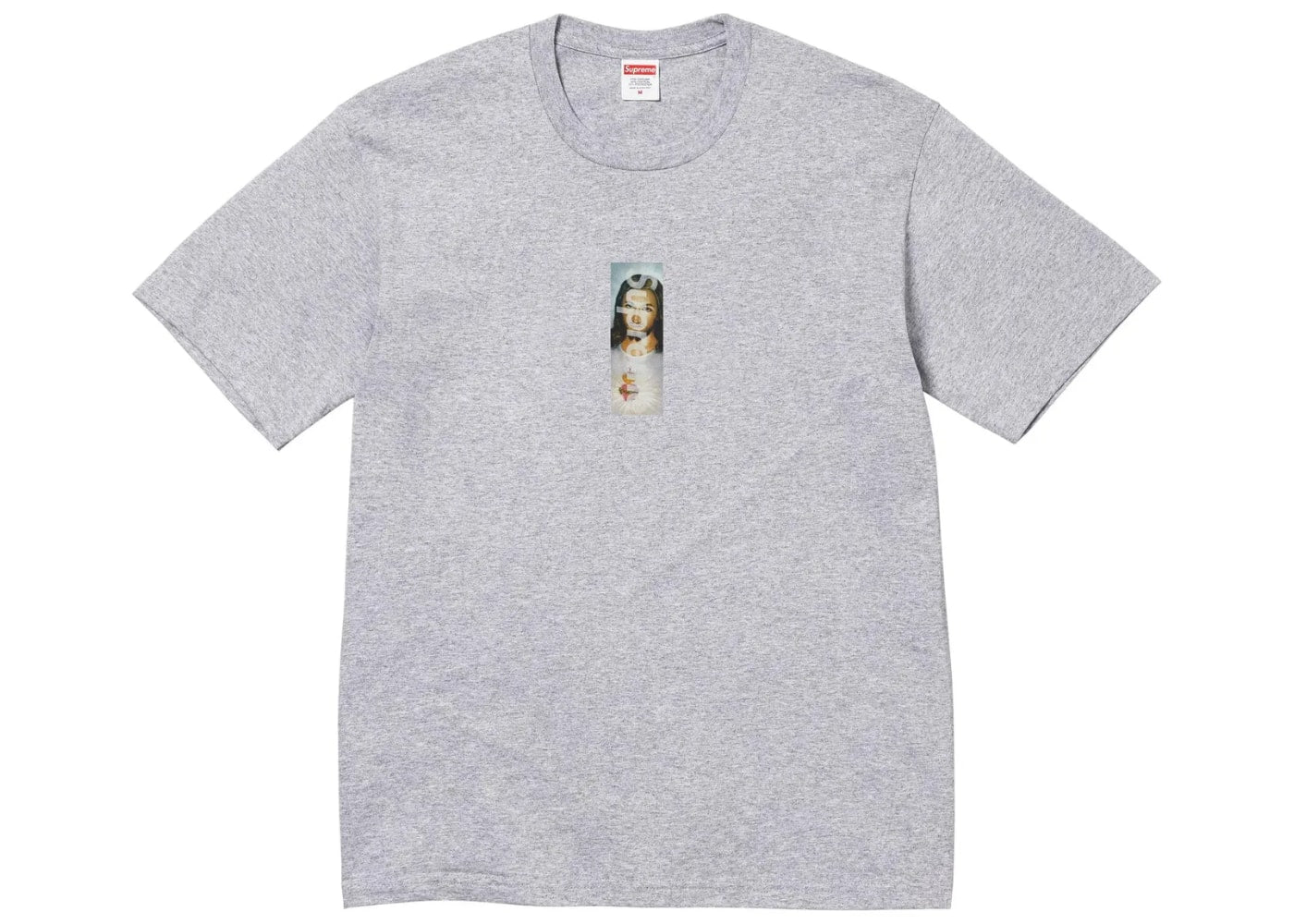 Supreme Prayer Card Box Logo Tee Heather Grey