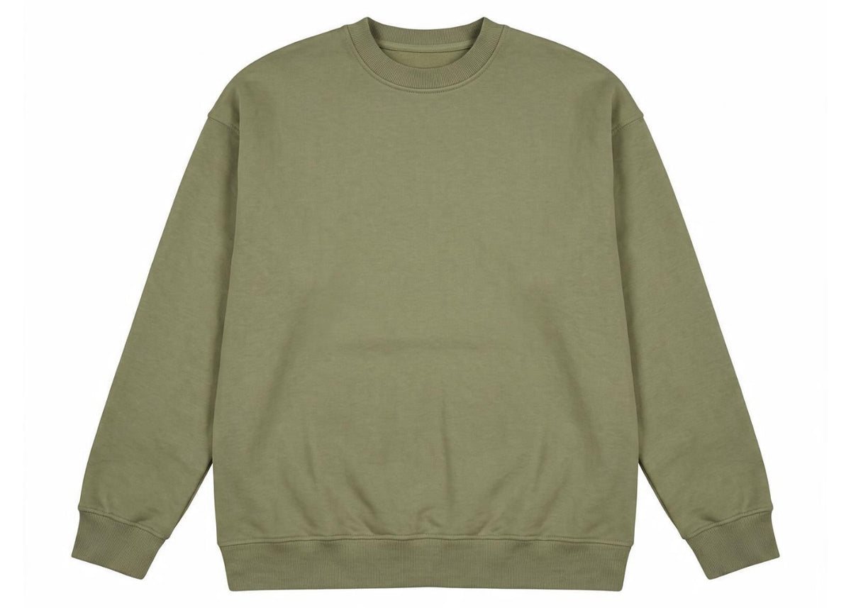 Cotton Garments Crewneck 500GSM Olive Green