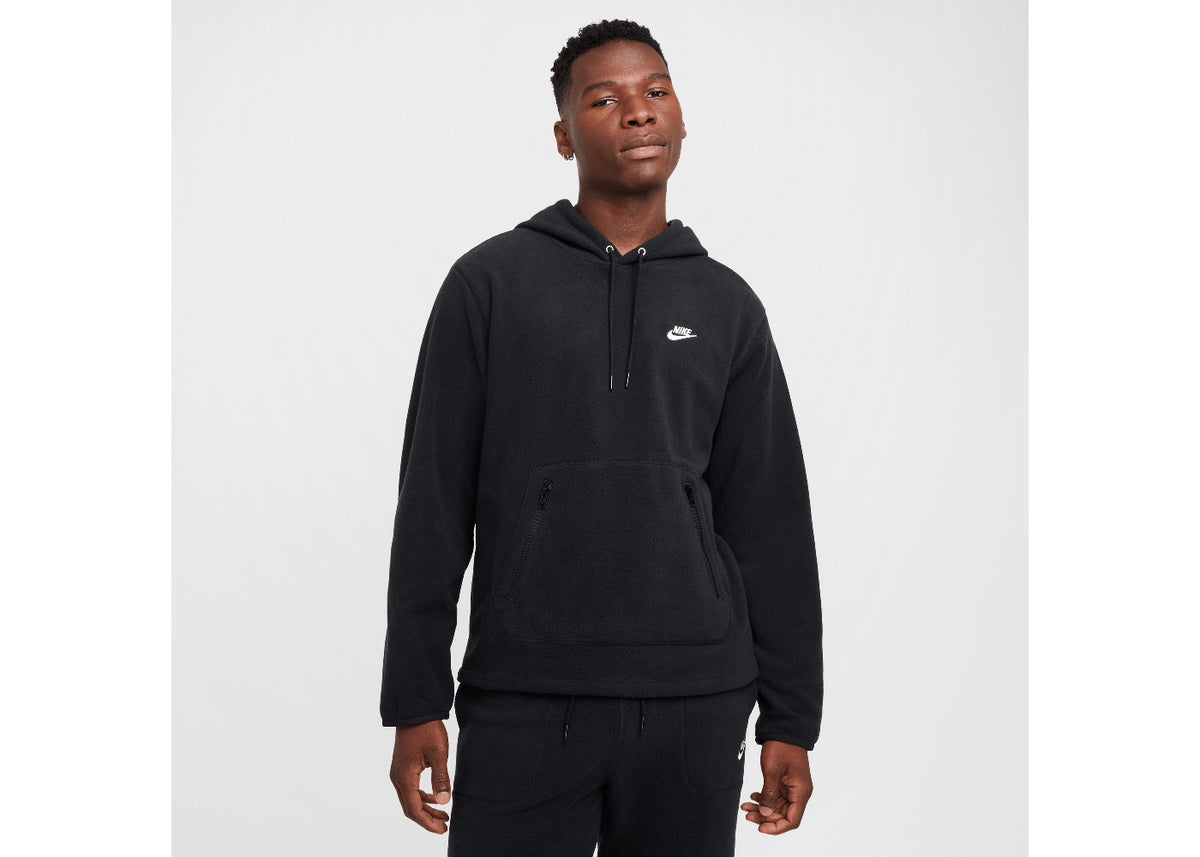 Nike Club Men's Winterized Pullover Hoodie Black/White