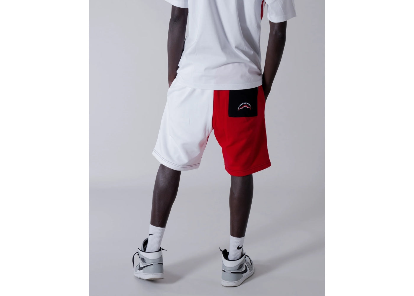 Sprayground Color Block Shorts Red