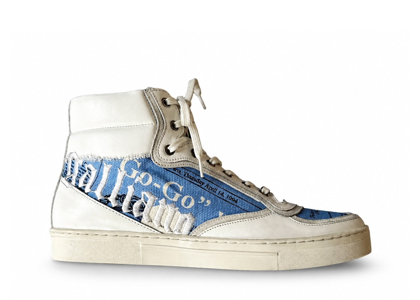Galliano High Top Go-Go Denim White Blue