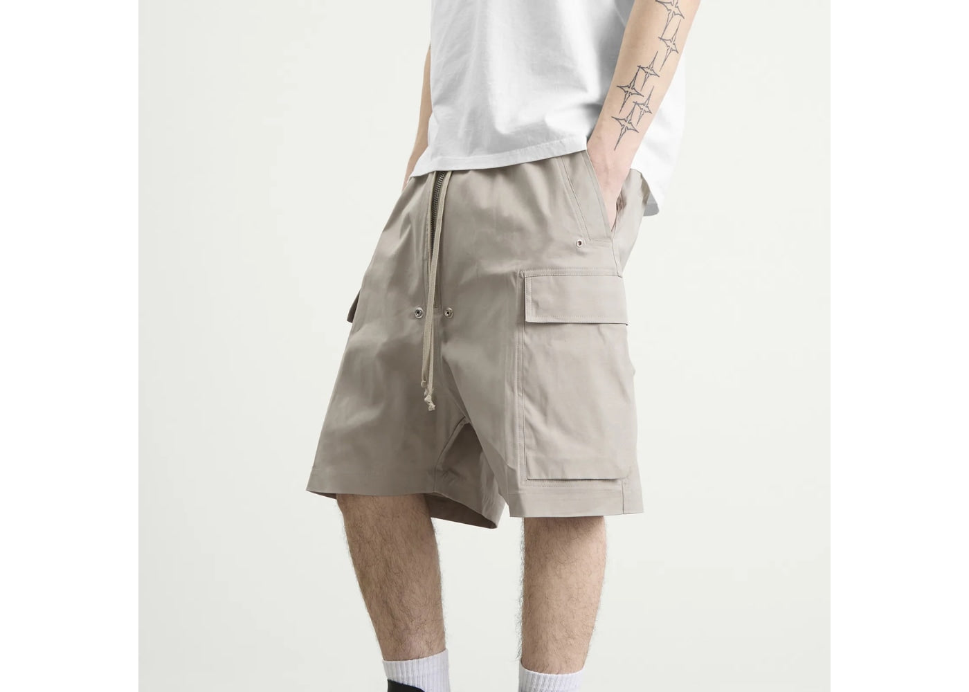 Rick Owens Cargobela Shorts Sand
