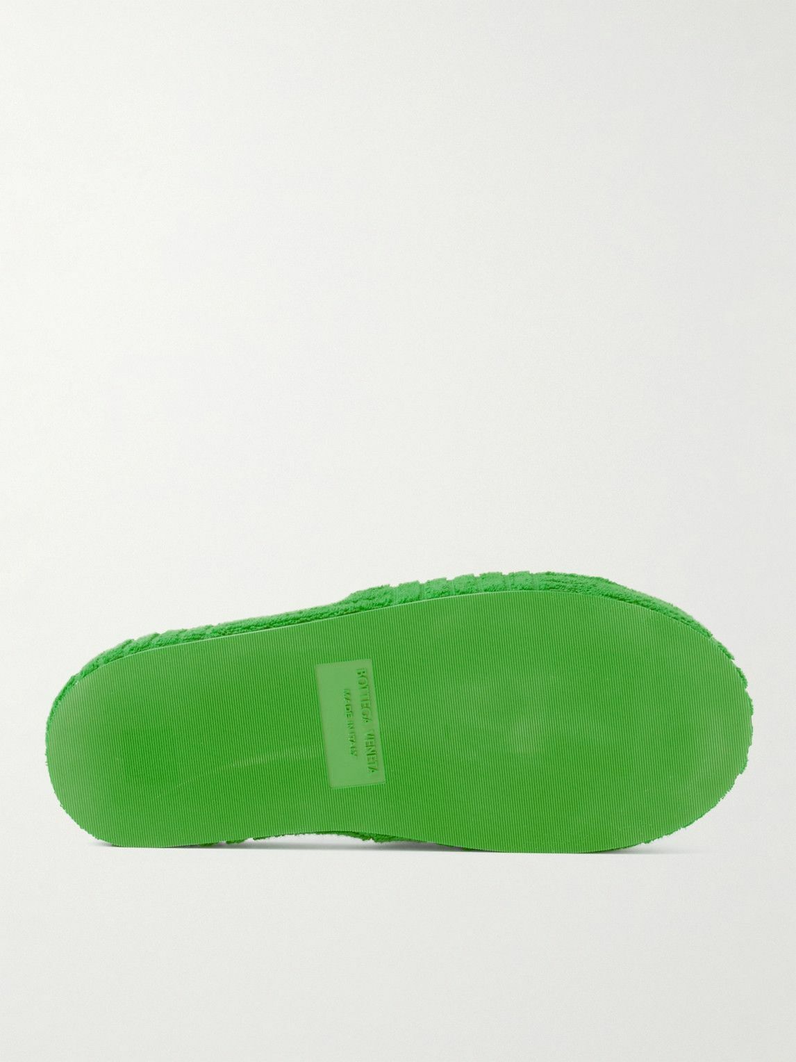 Bottega Veneta Towel Terry Slides Green