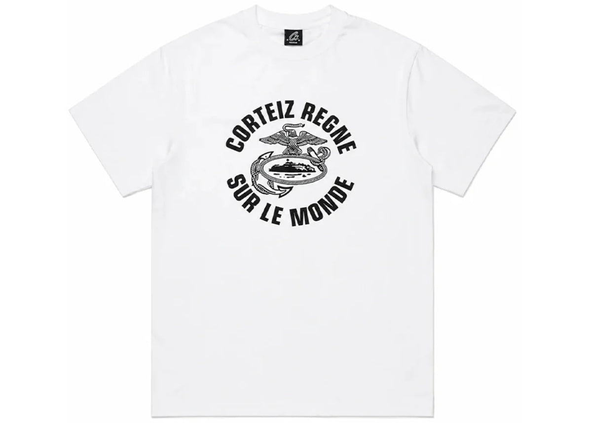 Corteiz Eagle Regne Sur Le Monde Tee White