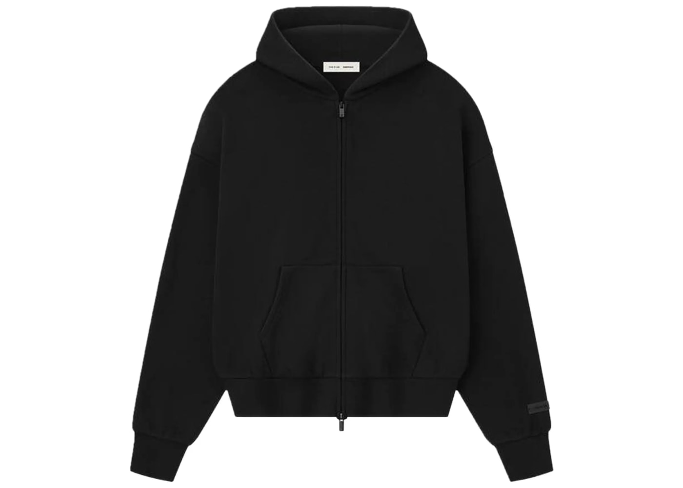 Fear of God Essential Fleece Zip Up Hoodie Black
