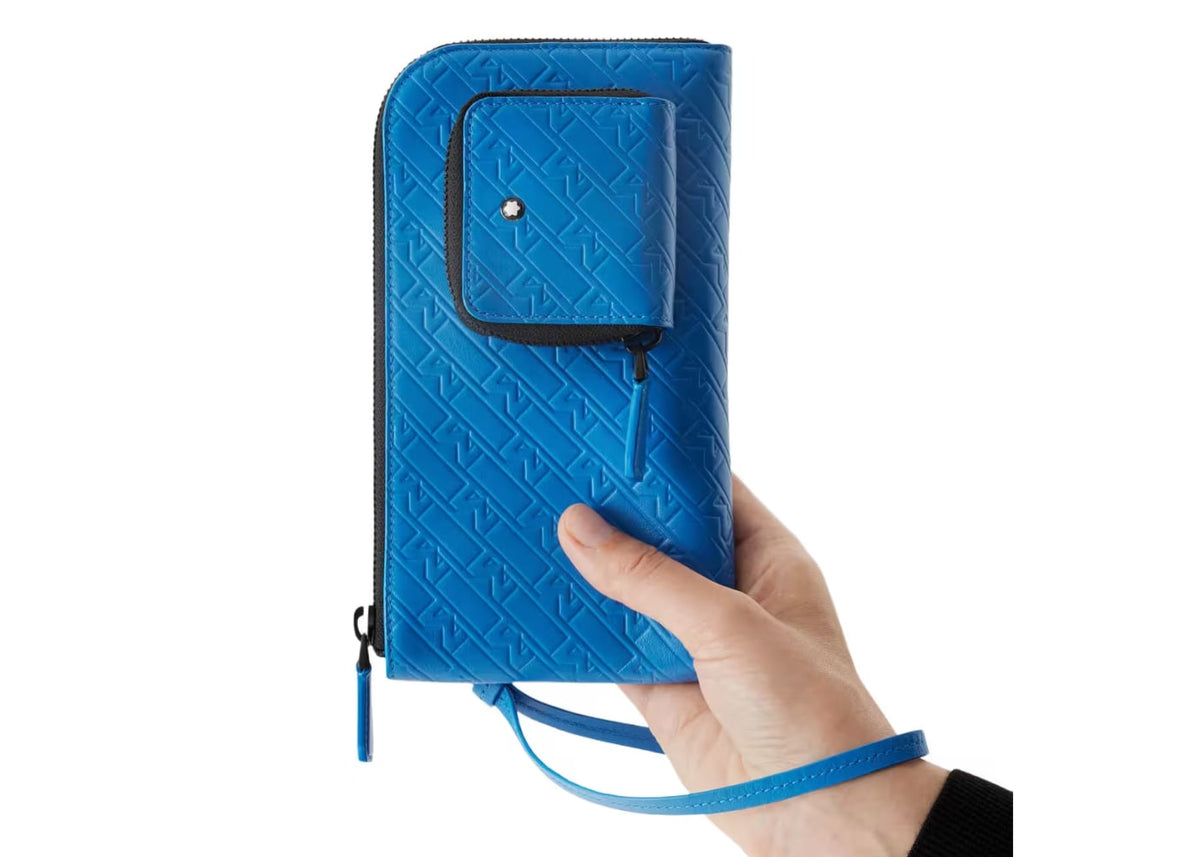 Montblanc M_Gram 4810 Wallet 6 cc With Pocket 130028 Blue