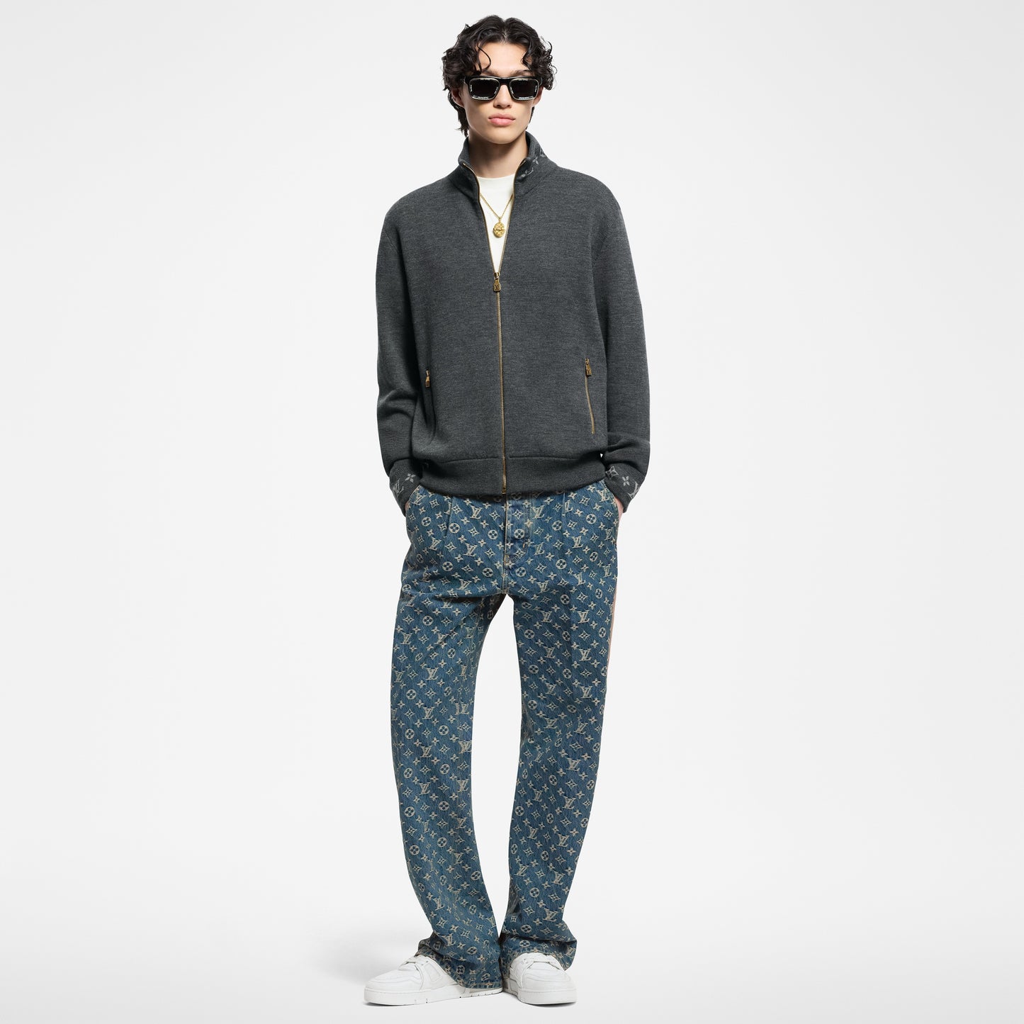 Louis Vuitton Monogram Denim Tailored Pants Indigo