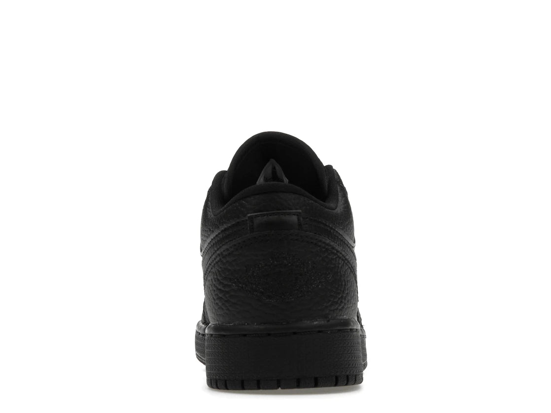 Jordan 1 Low Tumbled Leather Black (GS)