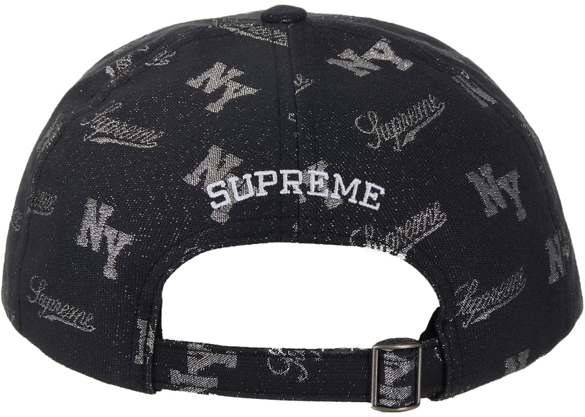 Supreme Monogram 6-Panel Cap Black