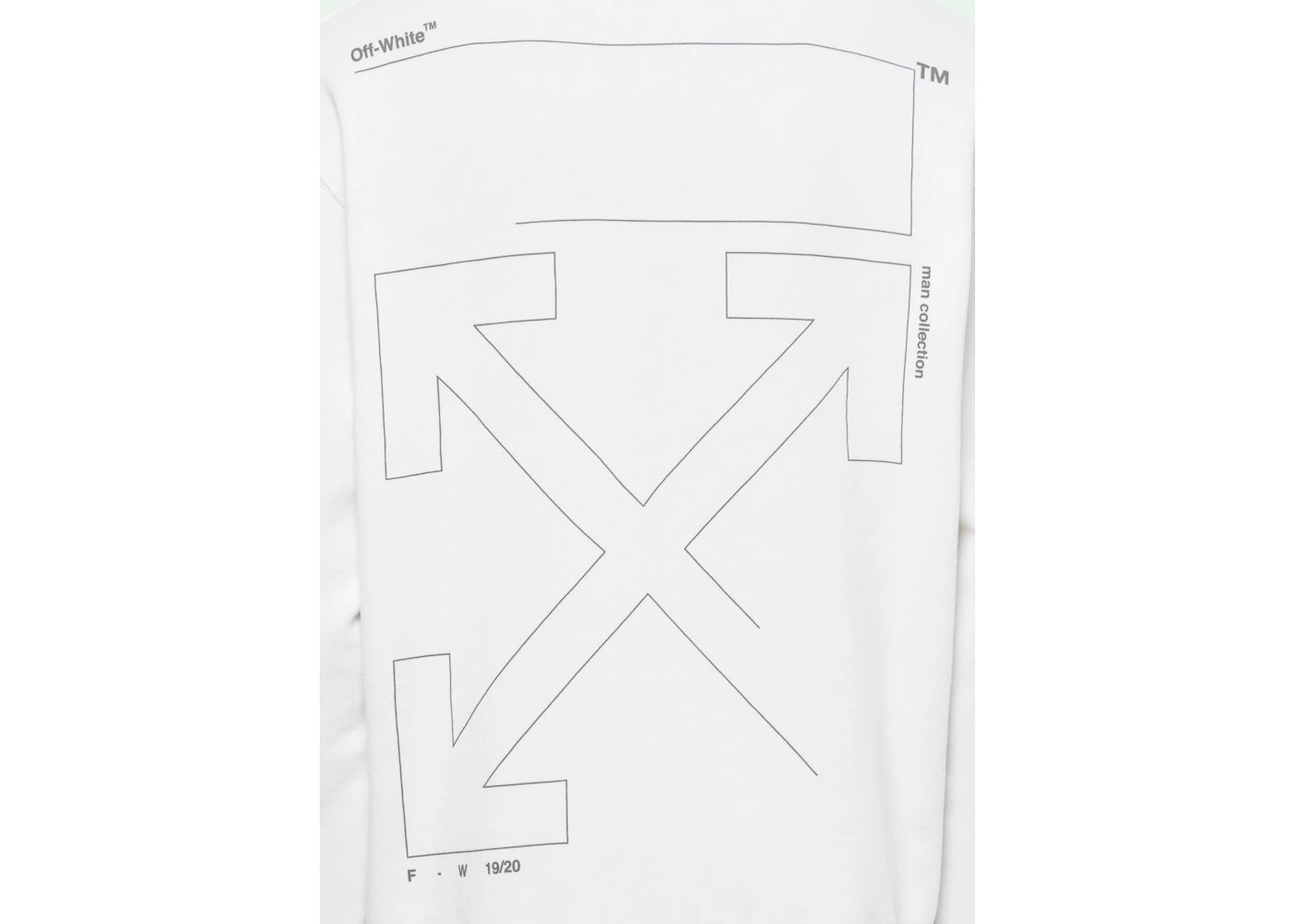 Off-White Diag Unfinished Hoodie White Silver