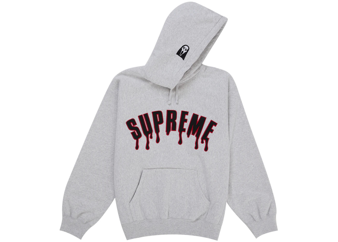 Supreme Ghostface Arc Hooded Sweatshirt Ash Grey