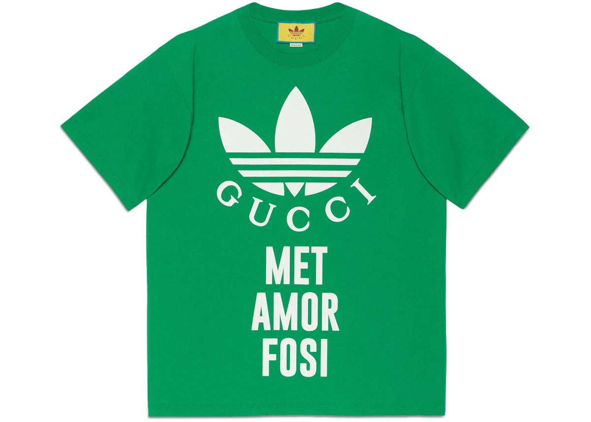 Gucci Adidas Met Amor Fosi T-Shirt Green