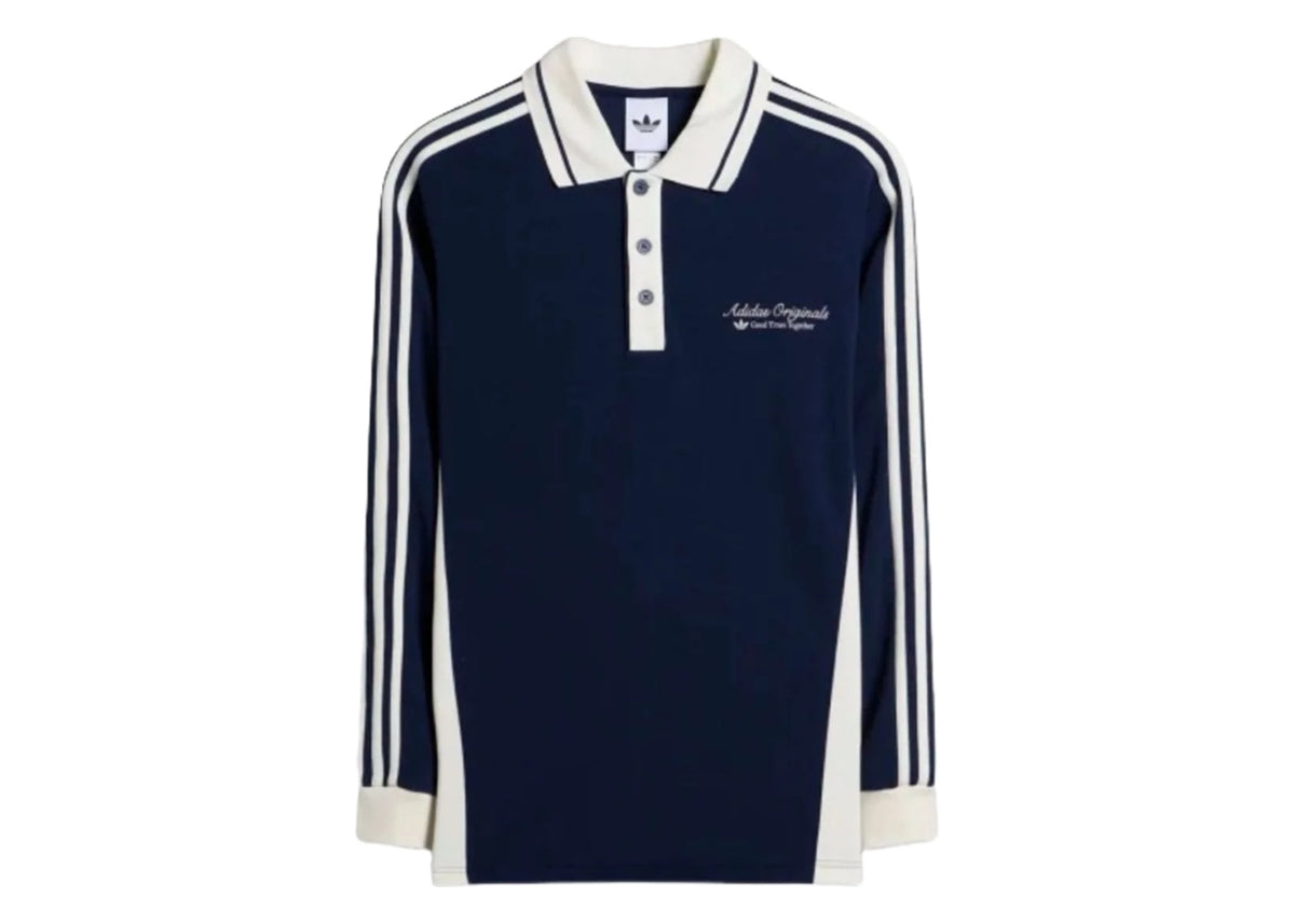 adidas Long Sleeved Polo Shirt Night Indigo