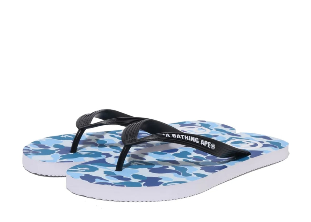A BATHING APE Abc Camo Beach Sandals M Blue