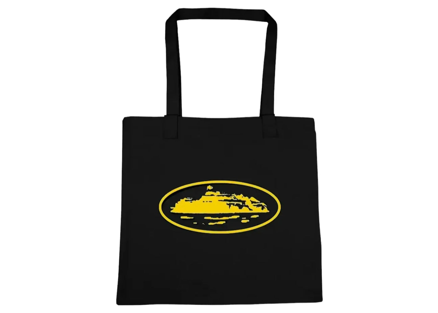Corteiz Alcatraz Tote Bag Black Yellow