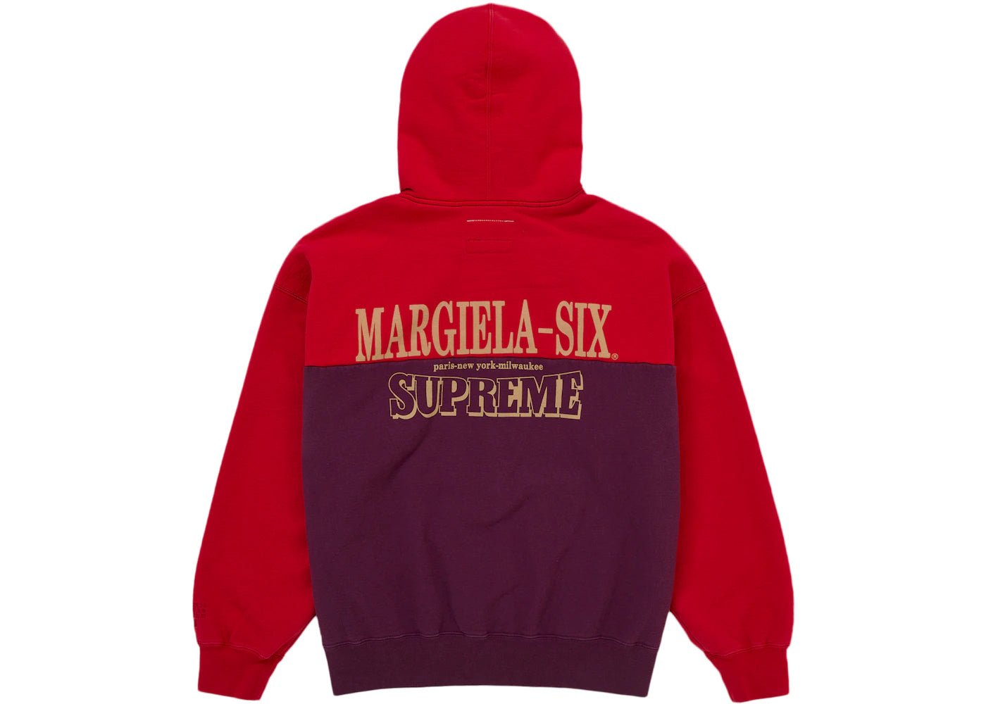 Supreme MM6 Maison Margiela Eagle Zip Up Hooded Sweatshirt Red