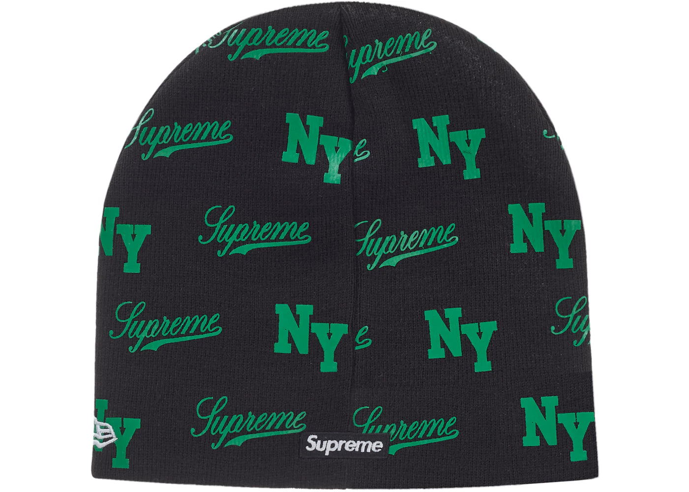 Supreme New Era Monogram Beanie Black