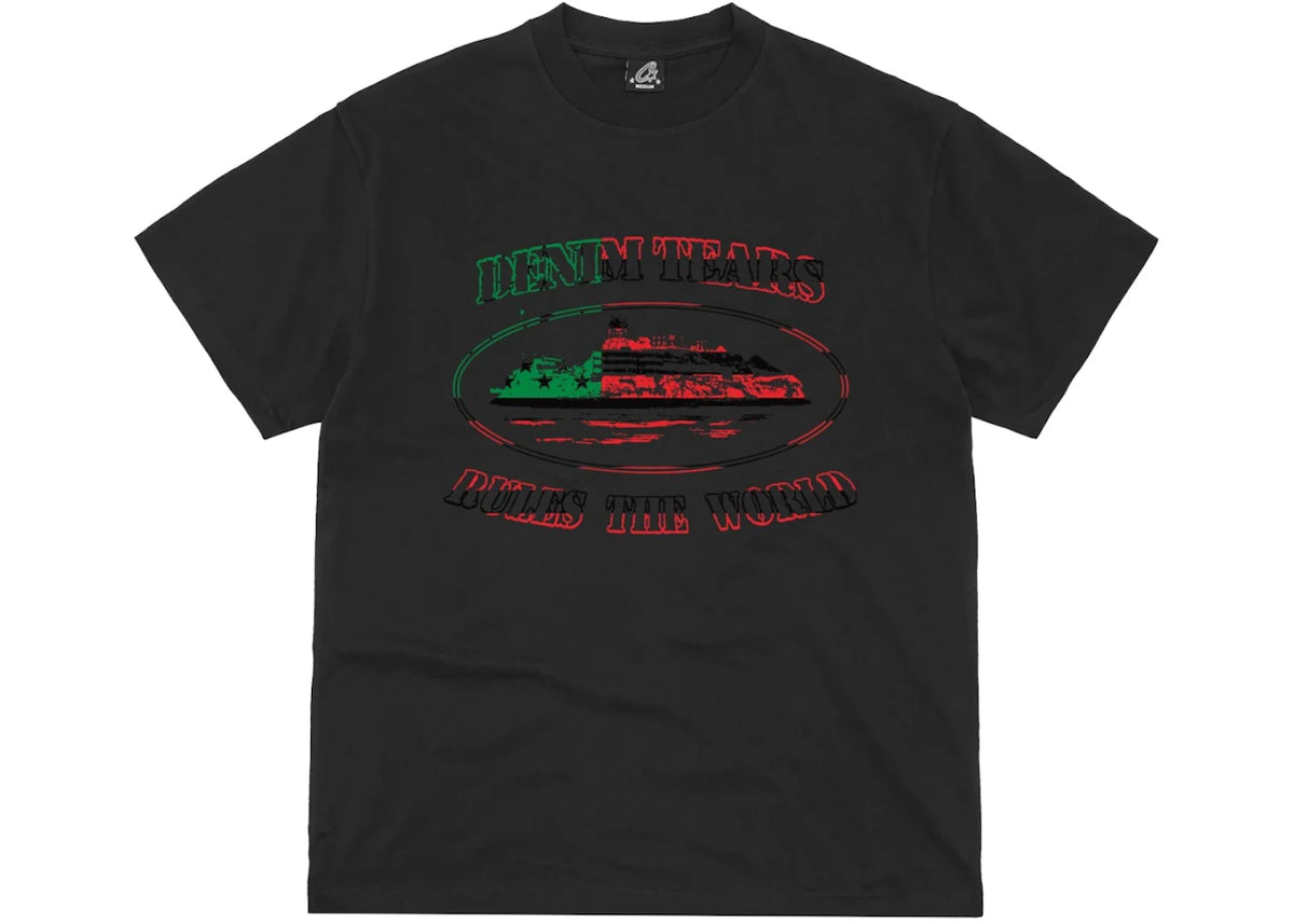 Corteiz Denim Tears Cortears OG Alcatraz Tee Black