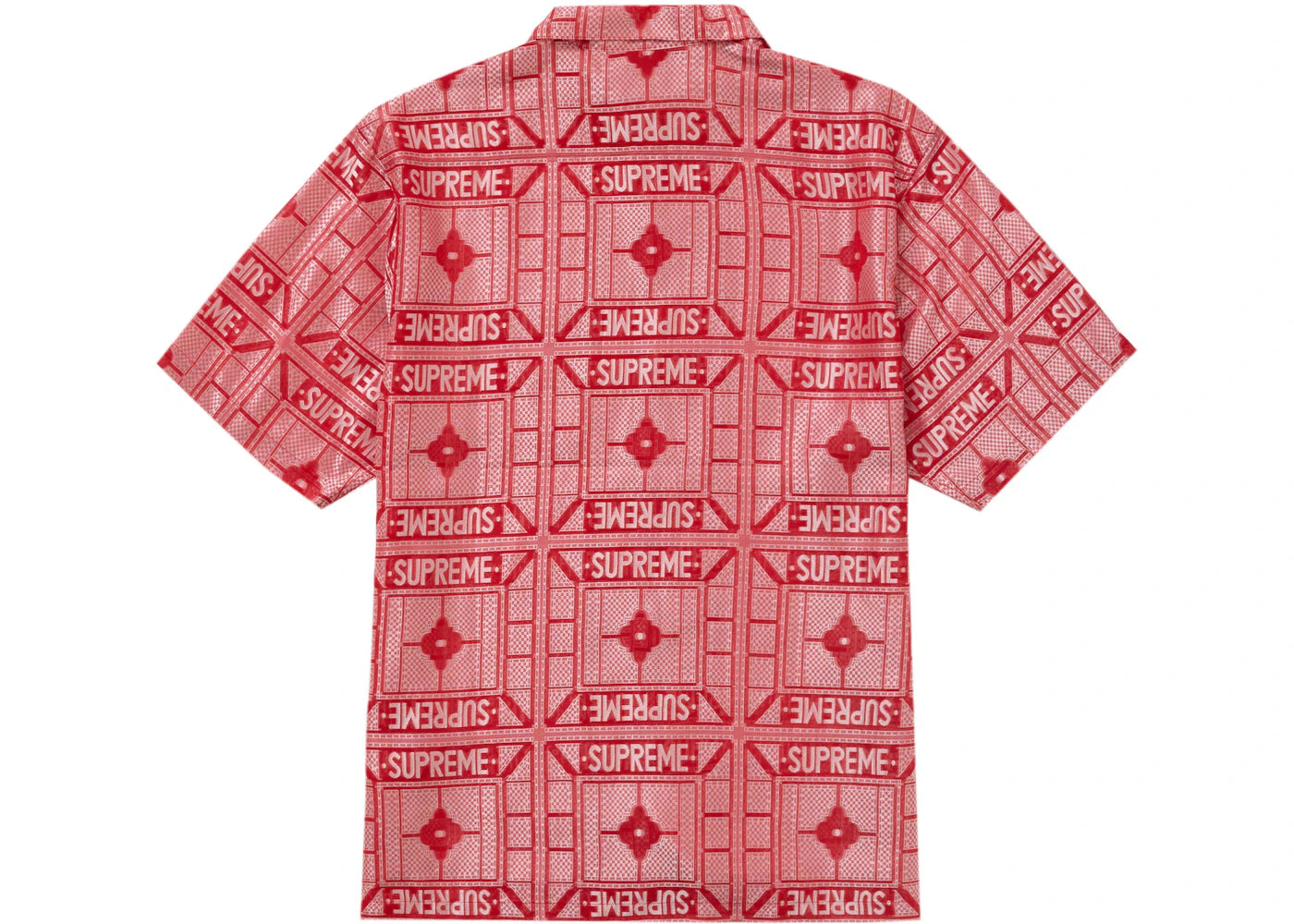 Supreme Tray Jacquard S/S Shirt Red