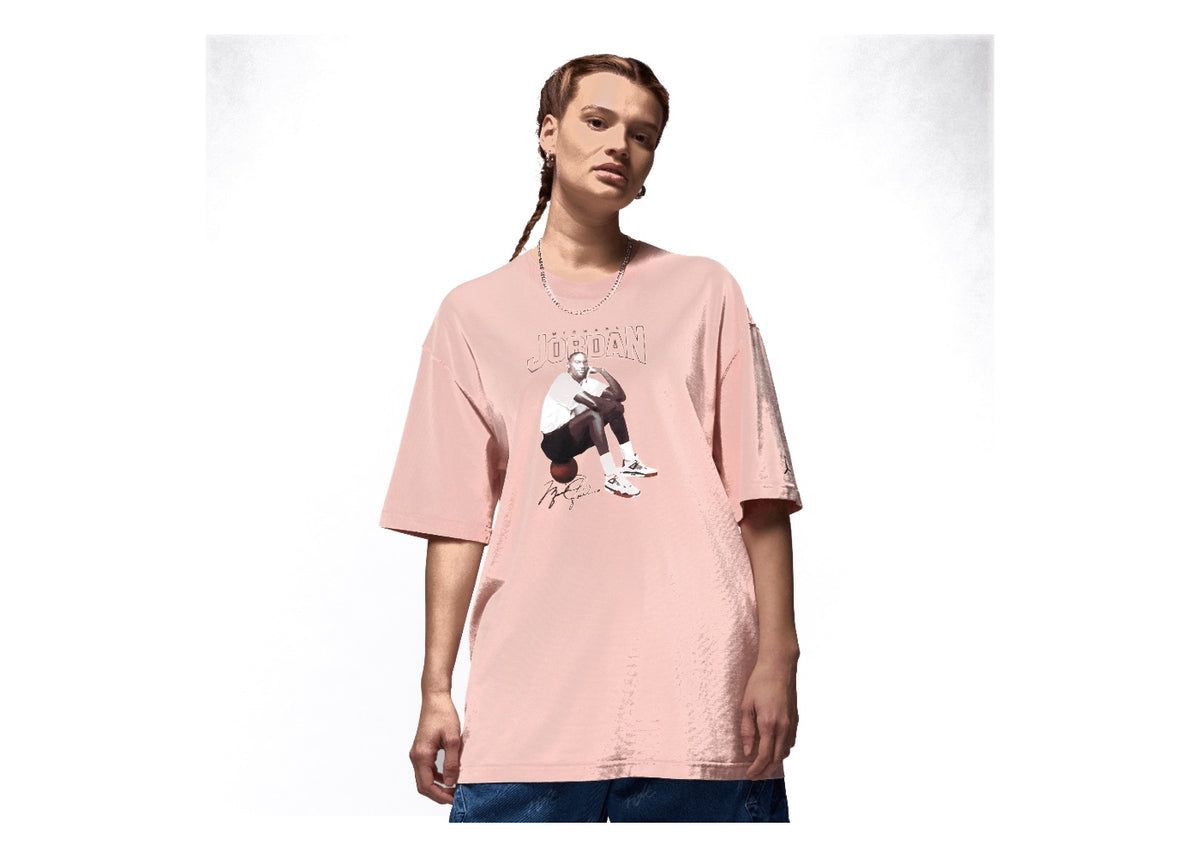 Jordan Women's Oversized Graphic T-Shirt Pink Glaze