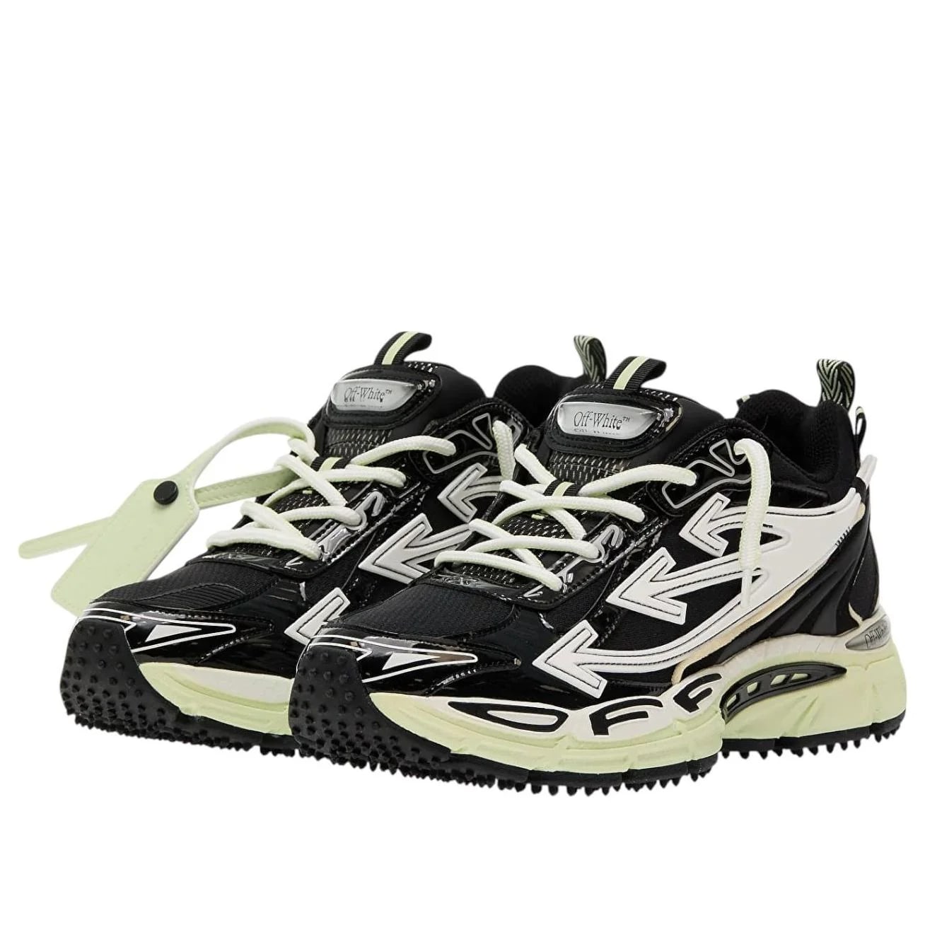 Off White Be Right Back Black Lime
