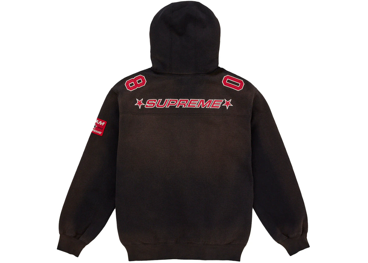 Supreme Football Jersey Hooded Sweatshirt Black