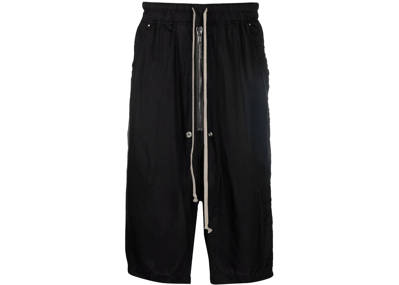 Rick Owens Bela Pods Drop-Crotch Shorts Black