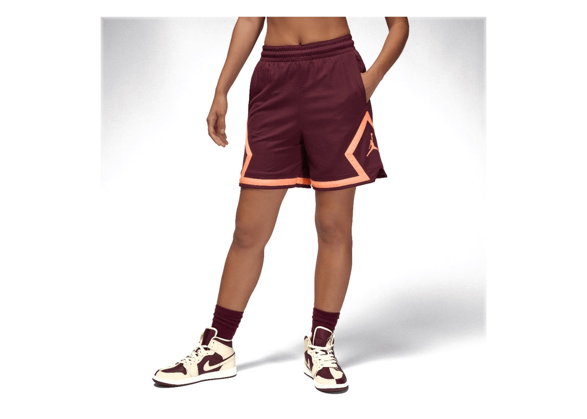 Jordan Sport Women's Diamond Shorts Night Maroon/Night Maroon/Orange Pulse/Orange Pulse