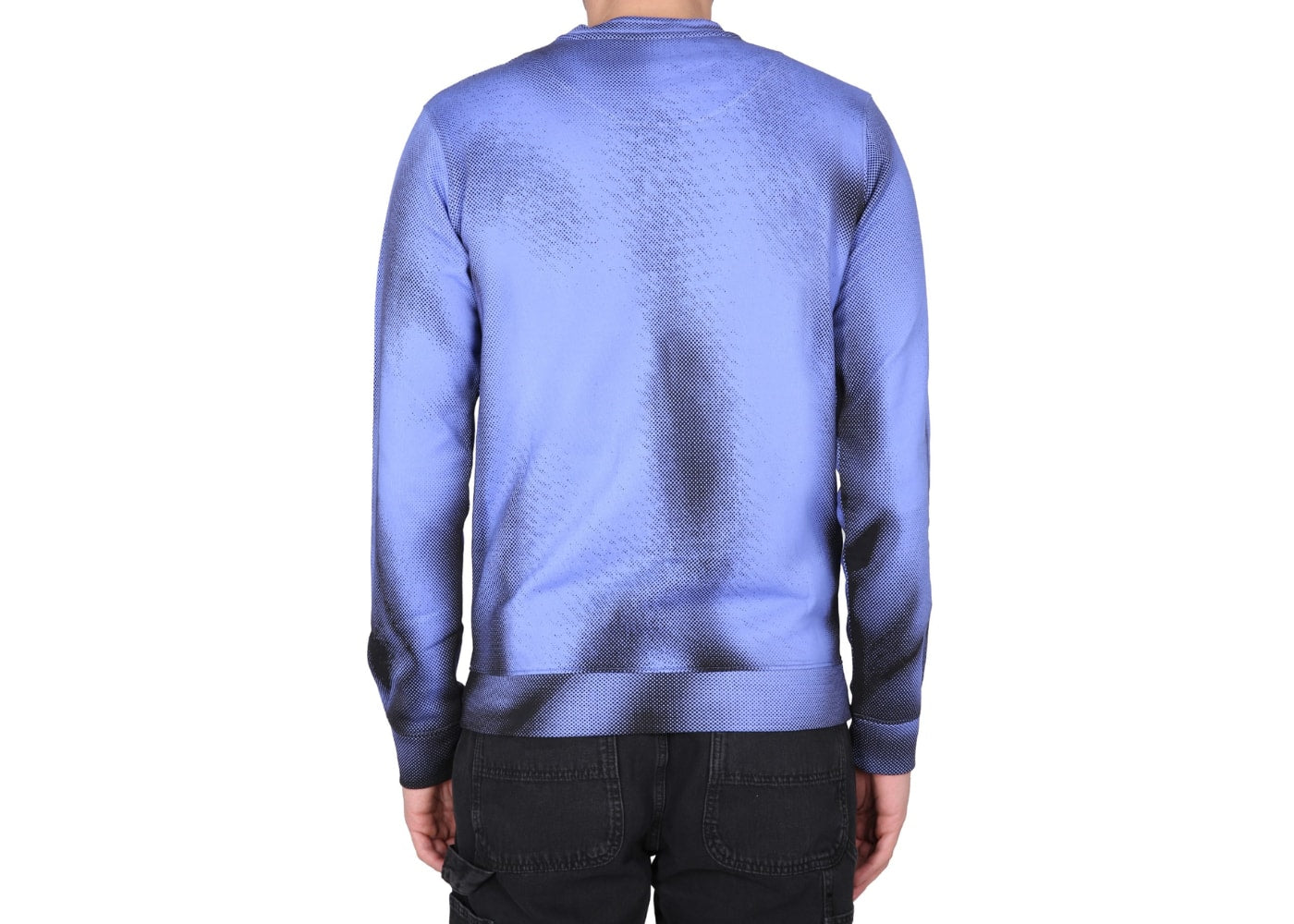 Moschino Logo Print Cotton Sweatshirt Blue