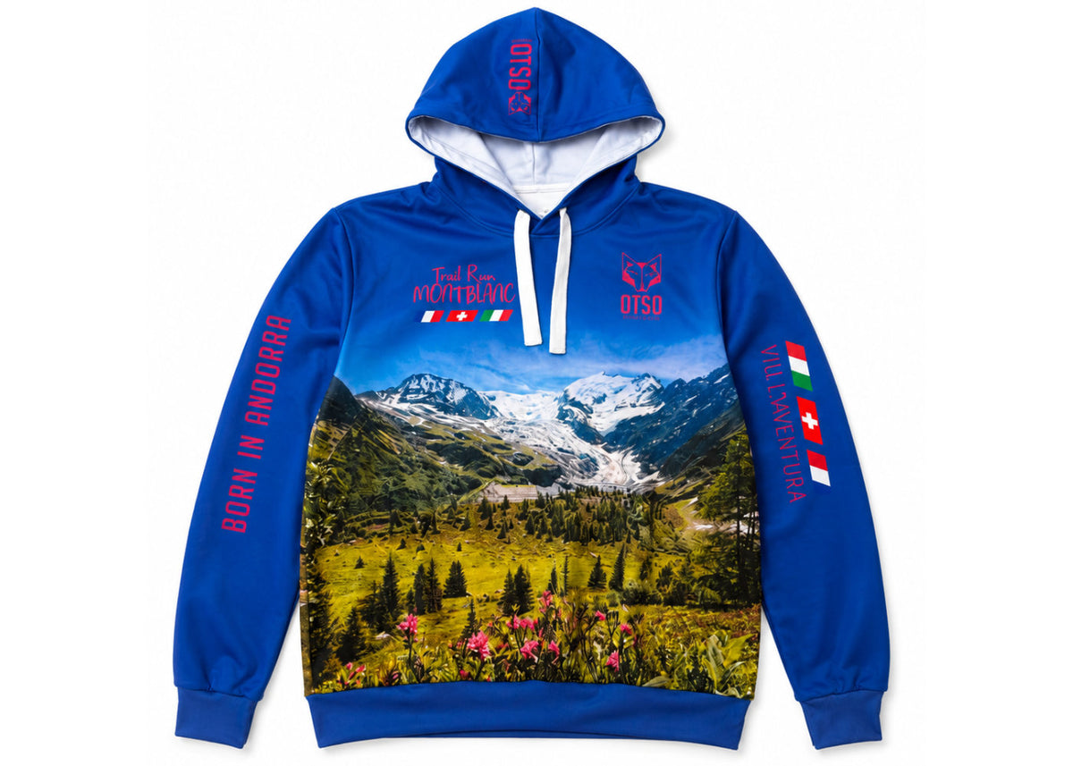 OTSO Trail Run Montblanc 2023 Light Hoodie Blue