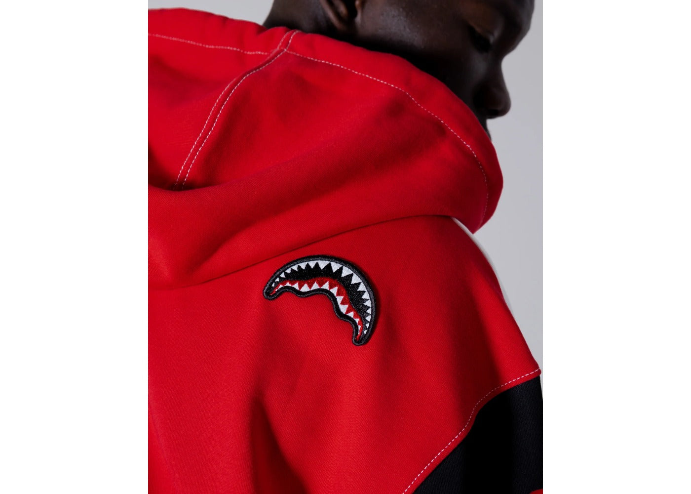 Sprayground Color Block Hoodie Red