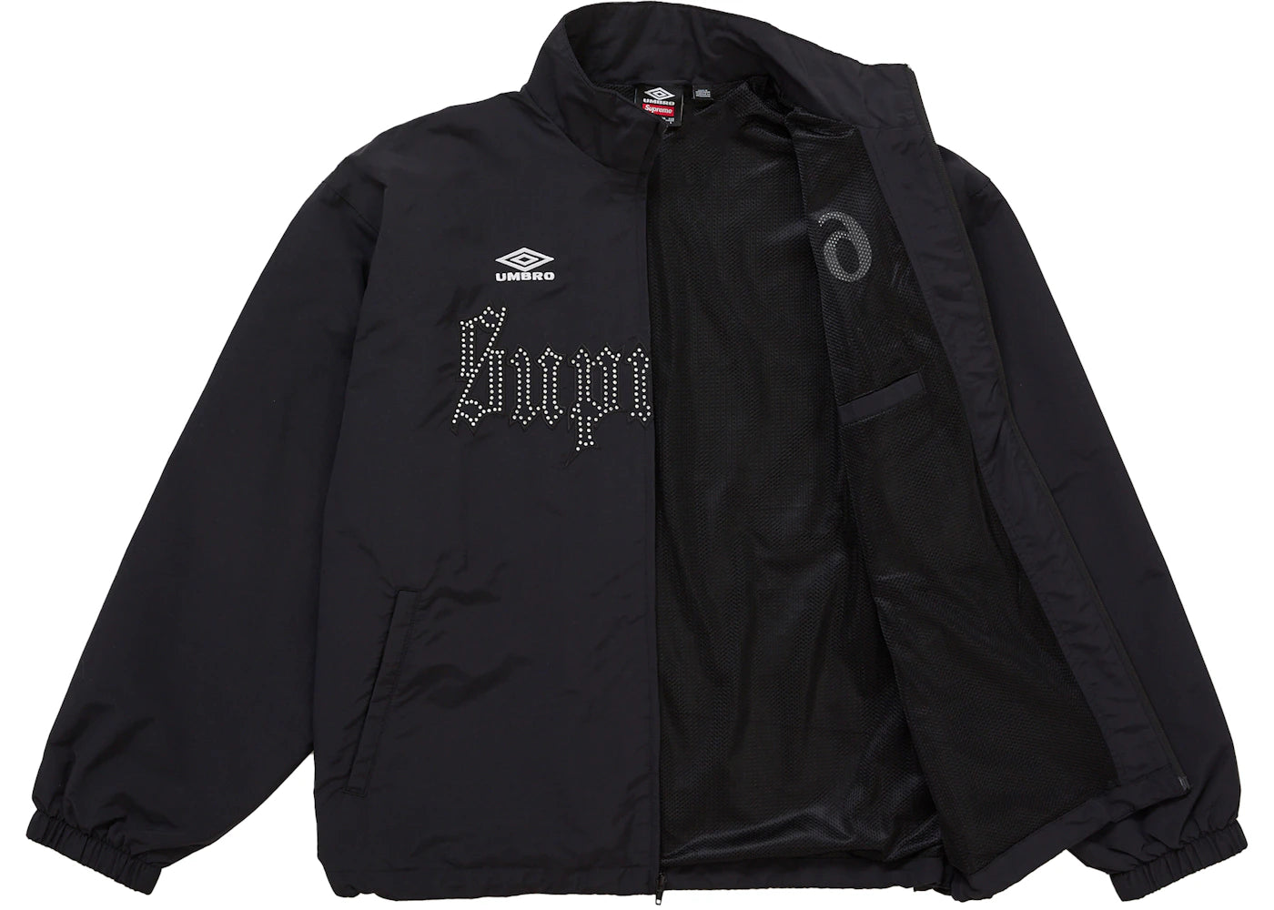 Supreme Umbro Rhinestone Track Jacket Black