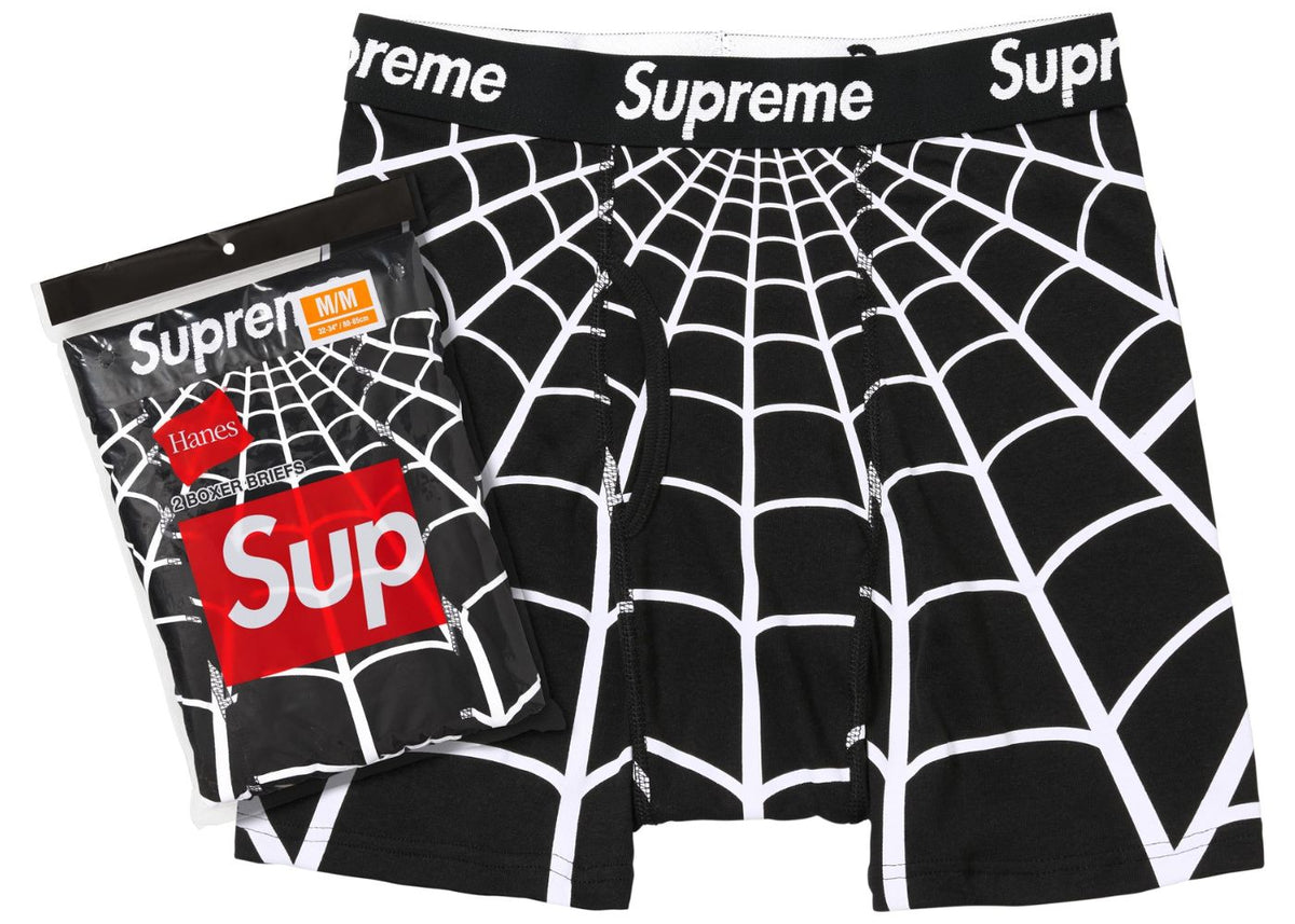 Supreme Hanes Spider-Man Boxer Briefs (2 Pack) Black Boxerky