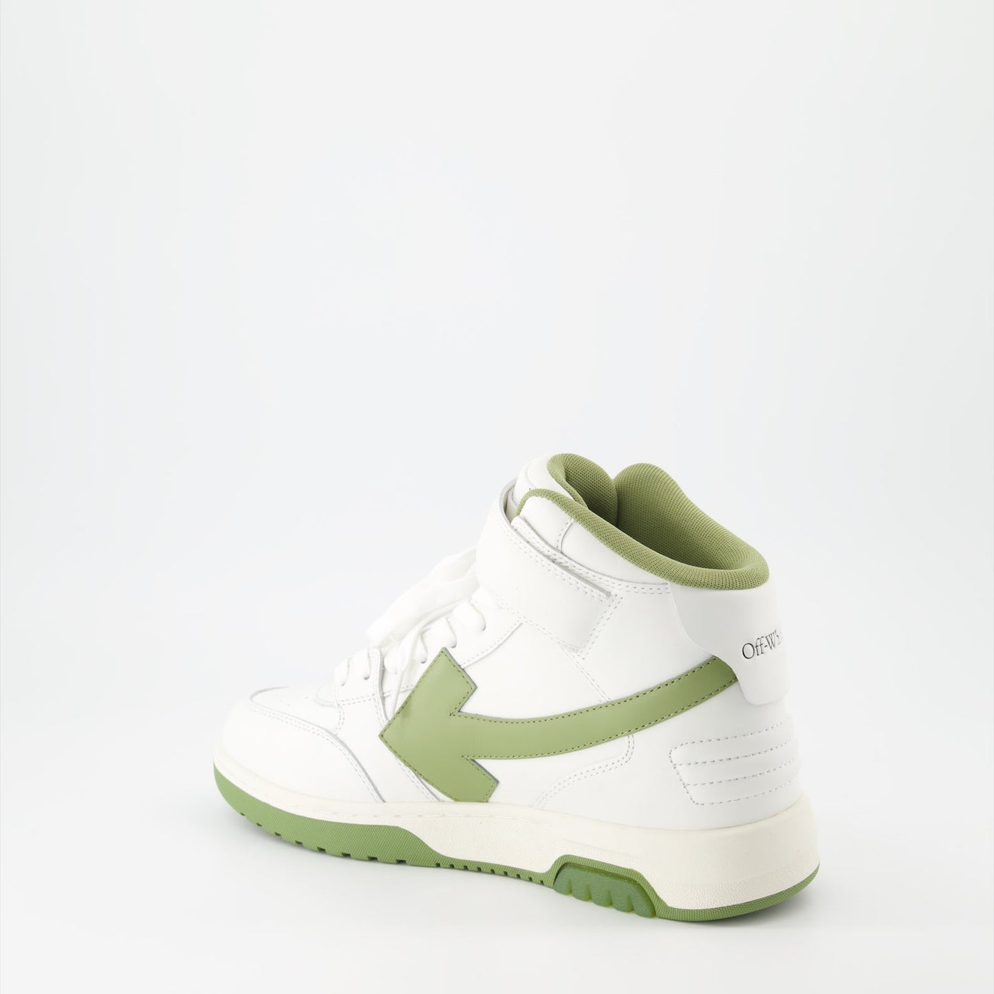 Off White Out Of Office Mid Top Sneakers White Sage
