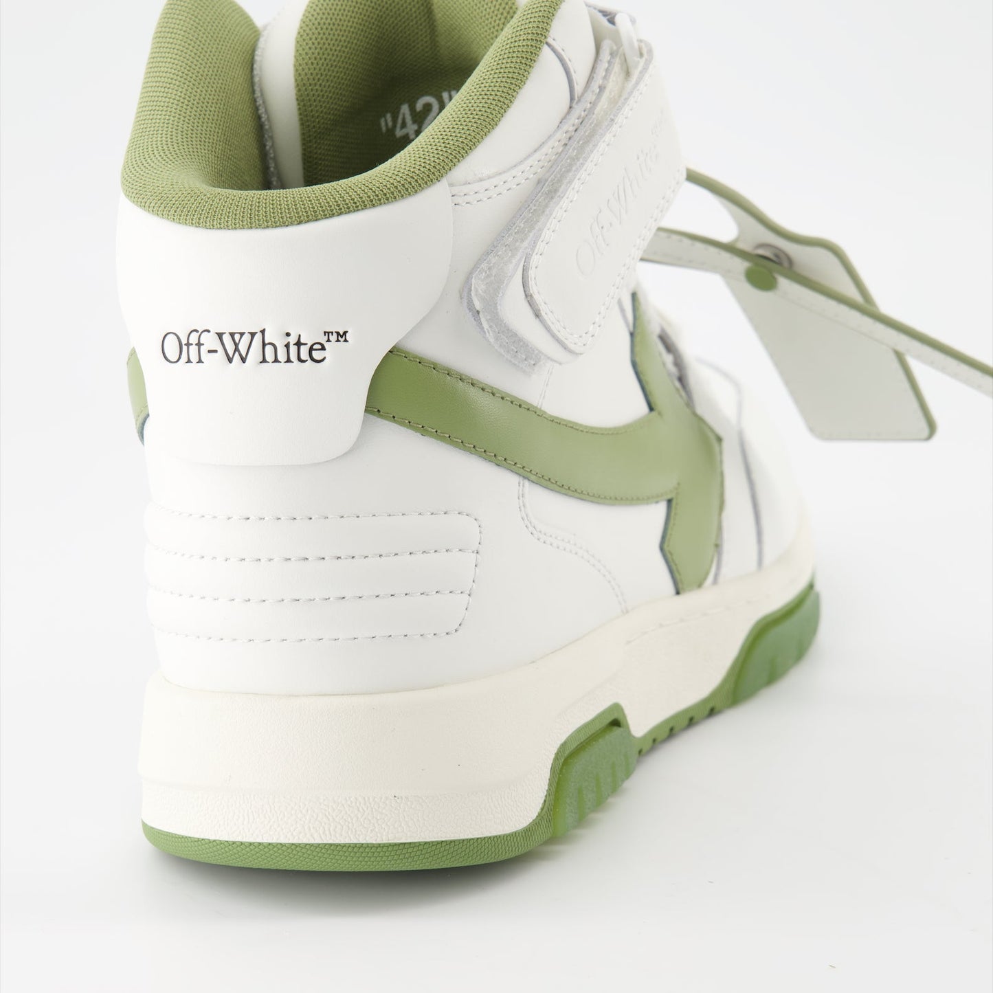 Off White Out Of Office Mid Top Sneakers White Sage